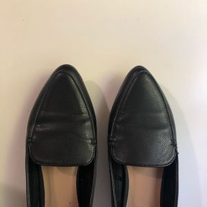 Casual black loafers flats